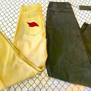 2 Pair Designer Denim Jeans Lot BNWT 32x30 & 31x32 Classic Bootcut Baggy Unique